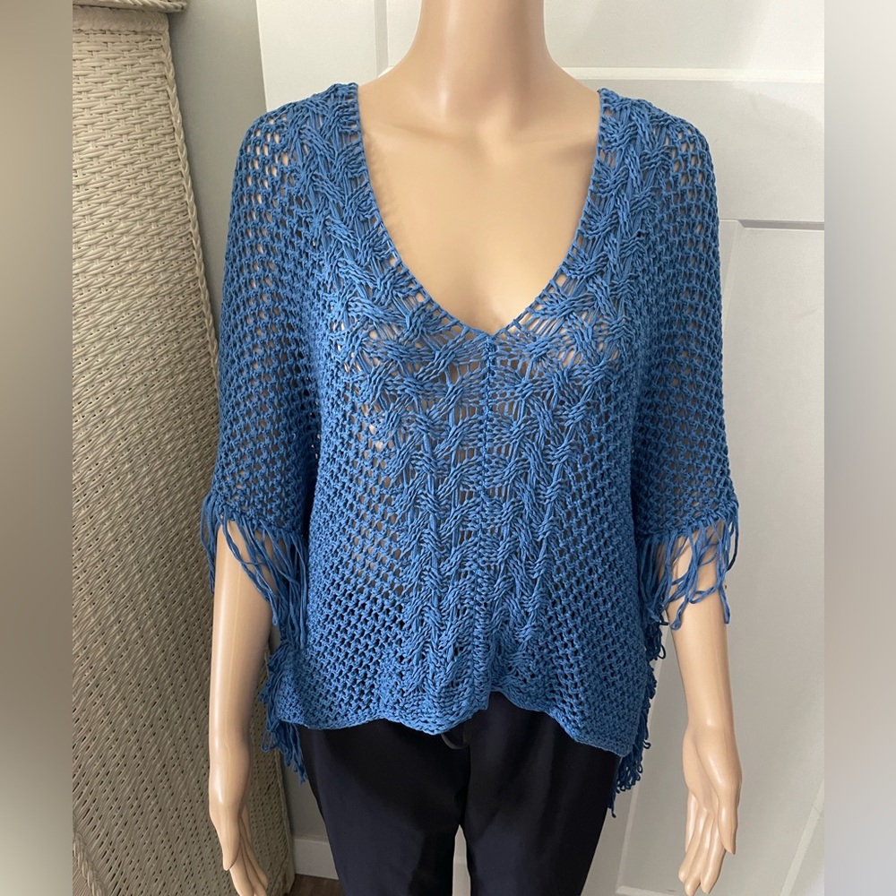 United Colours of Benetton Knit Fringe Poncho
